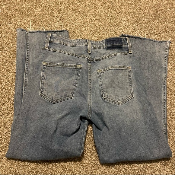 AMO jeans high rise kick crop wild card button fly size 27 casual classic denim - Picture 5 of 7